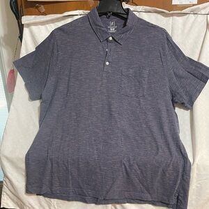 George Men's Polo Shirt -2XL-blue with a Hint of pink